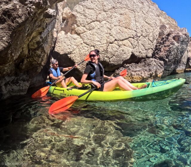 Let the sea be your playground 🌊🚣‍♀️😎☀️ #SeaKayaking #experiencemore #seakayakcyprus #cypruskayak #visitcyprus #limassol #cyprus #ecotours #sustainabletravel #kayakingcyprus
