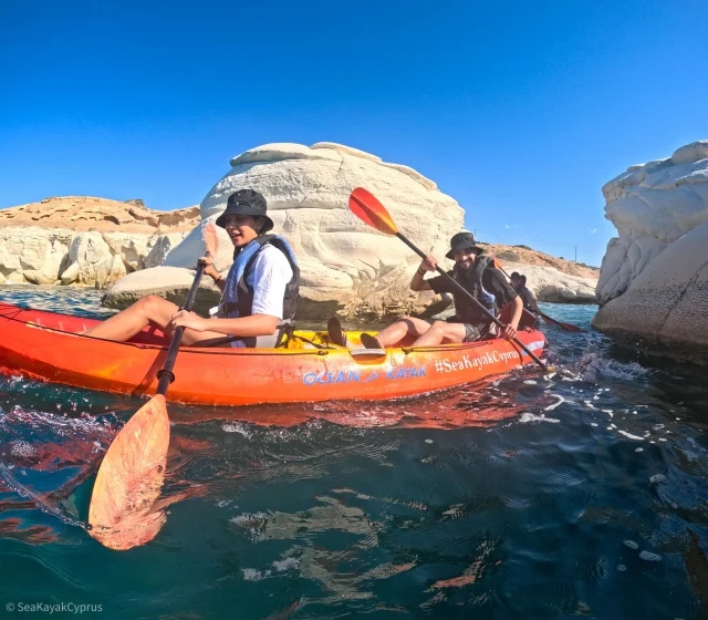 Back to — work — month! #seakayakcyprus #seakayaking #whiterocks #lemesos #experiencemore